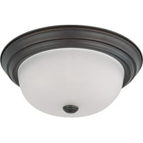 60/6011-Nuvo Lighting-2 Light Flush Mount-13.25 Inches Wide by 5.38 Inches High-Mahogany Bronze Finish
