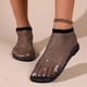 thumbnail image 3 of Sandalias de mujer de talla grande, calcetines de malla de pesca, sandalias con lattes de tacón bajo hueco para mujer, 3 of 6