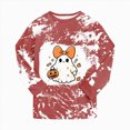 thumbnail image 4 of TOWED22 Girls Boys Halloween Pajamas Big Boys Pjs Set Pumpkin Ghost Graphic Long Sleeve and Pants Jammies 2 Piece Boys Sleepwear Lounge Clothe(Coffee,2-3 Y), 4 of 8