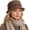 Knot-brown, variant on Women 1920s Cloche Bucket Winter Hat with Bow Knot and Flower