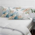 thumbnail image 4 of Beach Coastal Pillow Covers King, Summer Nautical Coral Shell Botanical Vintage Soft Brushed Microfiber Breathable Throw Pillow Covers, Pillowcase with Zipper for Couch Sofa Bedroom 20"x36", 4 of 9