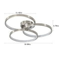 thumbnail image 2 of Jopath 20" Modern Dimmable LED Ceiling Light Fixture, Circular 3-Ring Design, Contemporary Brushed Nickel Finish for Living Room, Bedroom & Office, 2 of 8