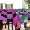 thumbnail image 5 of Yayeee Tablecloths 60" x 120" Rectangle Wrinkle Resistant Party Table Cover, Green Wavy Plaid, 5 of 8