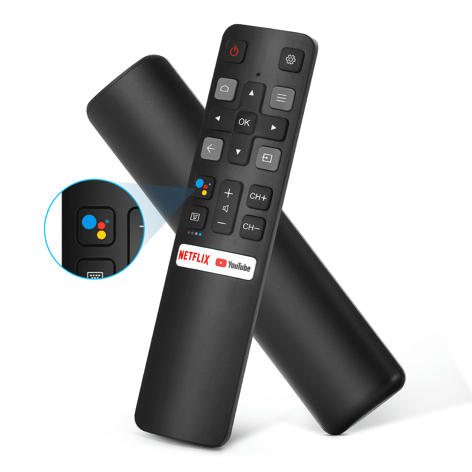 RC802V Replaced Voice Remote For TCL Android TV Model 55C715(P10) And All  Android 4K UHD TCL Smart Televisions