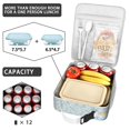 thumbnail image 3 of Daisy Themed Insulated Lunch Bag for All Ages, Reusable Tote with Front Pocket for Students, Teachers, or Office Use, 3 of 6