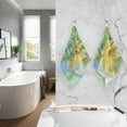 thumbnail image 7 of Painting Yellow Sunflowers Bath Hand Towel Soft Cotton Highly Absorbent Fingertip Towels for Bathroom Beach Kitchen Sports Gym Yoga Travel (2-Pieces Towel Sets, 28x16 inch), 7 of 7