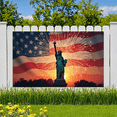 thumbnail image 6 of Statue of Liberty Banner American Flag Patriotic Design Celebration Backdrop for Independence Day Party Event Decoration, 6 of 7