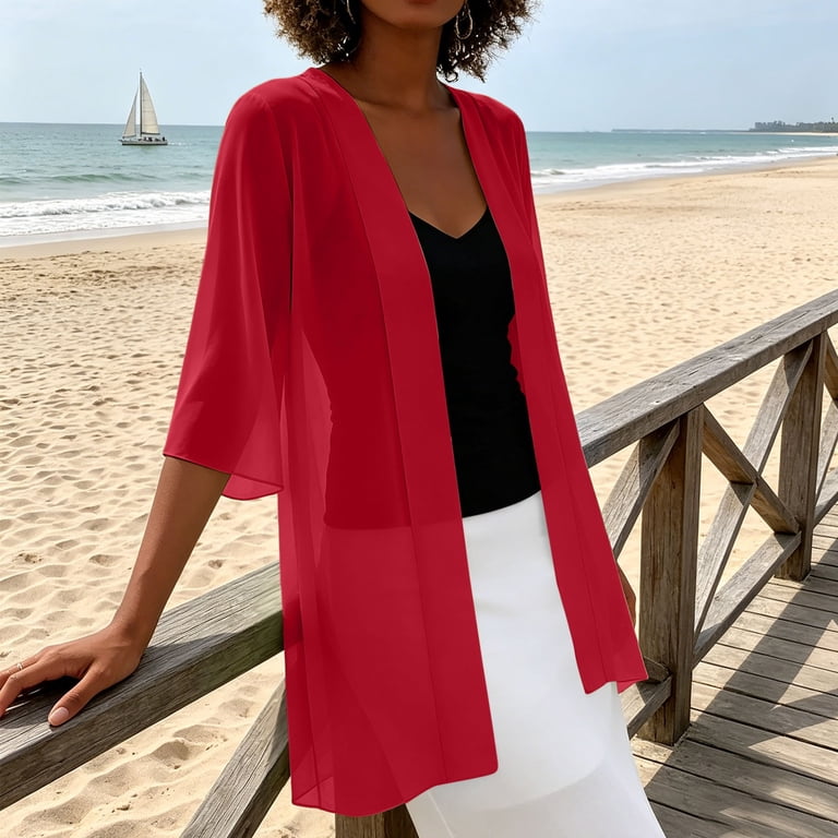 red shawls and wraps for evening dresses Linfrsh Shawls and Wraps for Evening Dresses Chiffon Soft Shawl for Wedding  Guest Party Cover Up(Red,M)