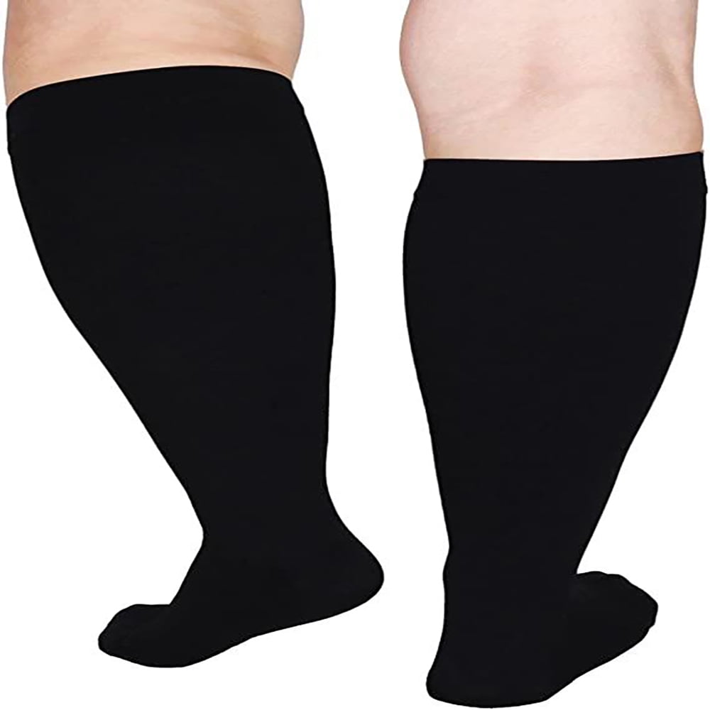 YIFVTFCK Wide Calf Compression Socks for Women Men Plus Size ...