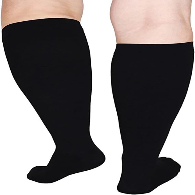 YIFVTFCK Wide Calf Compression Socks for Women Men Plus Size
