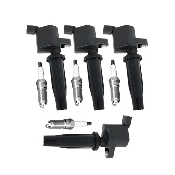 Set of 4 ISA Brand Ignition Coils and Spark Plugs Compatible with  2010-2020 Ford Fusion 2.5L L4 2488cc 152ci Replacement for FD505
