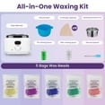 thumbnail image 3 of Sunvivi Waxing Kit, Brazilian Wax Warmer for Hair Removal with 5 Bag Hard Wax Beads, Digital Display Wax Melt Warmer Kit for Women Men Full Body, Legs, Face, Bikini,Sensitive skin, White, 3 of 8