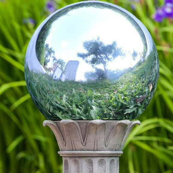 Homoyoyo Stainless Steel Garden Outdoor Decoration Reflective Globe for Yard Patio Lawn Landscape