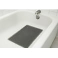 thumbnail image 5 of Dependable Industries Grass Textured Foot Scrubber Bath Mat – Anti-Slip Shower & Tub Mat with Suction Cups, Quick Drain, 24.5" x 13.5", Gray, 5 of 6