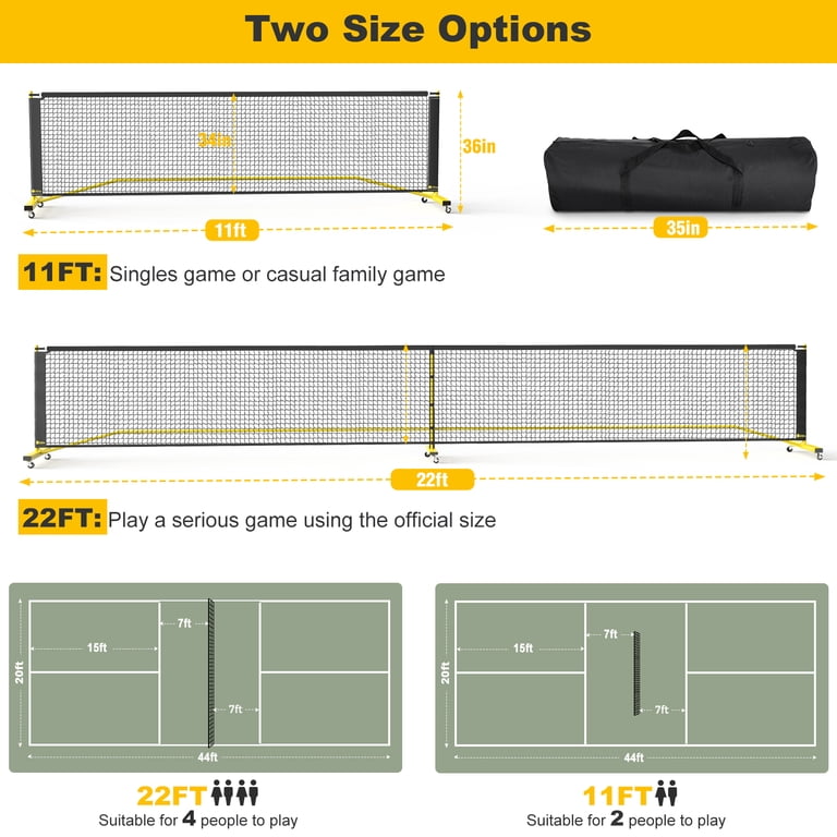 GIKPAL Portable Pickleball Net, 22ft & 11ft Options photo 4