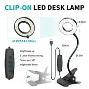 Ring Lights for Selfie & Phone Clip-on, RAOYI Adjustable Phone Mount with Dimmable LED, Portable Lighting Kit for Laptop/Desktop/Monitor