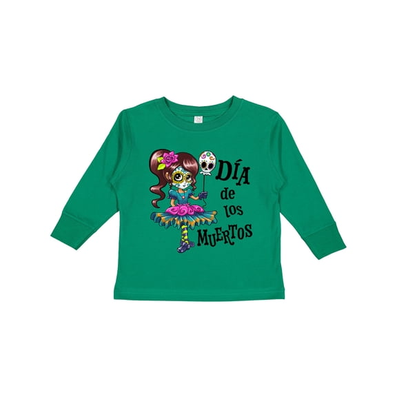 Inktastic Día de los Muertos girl Boys or Girls Long Sleeve Toddler T-Shirt