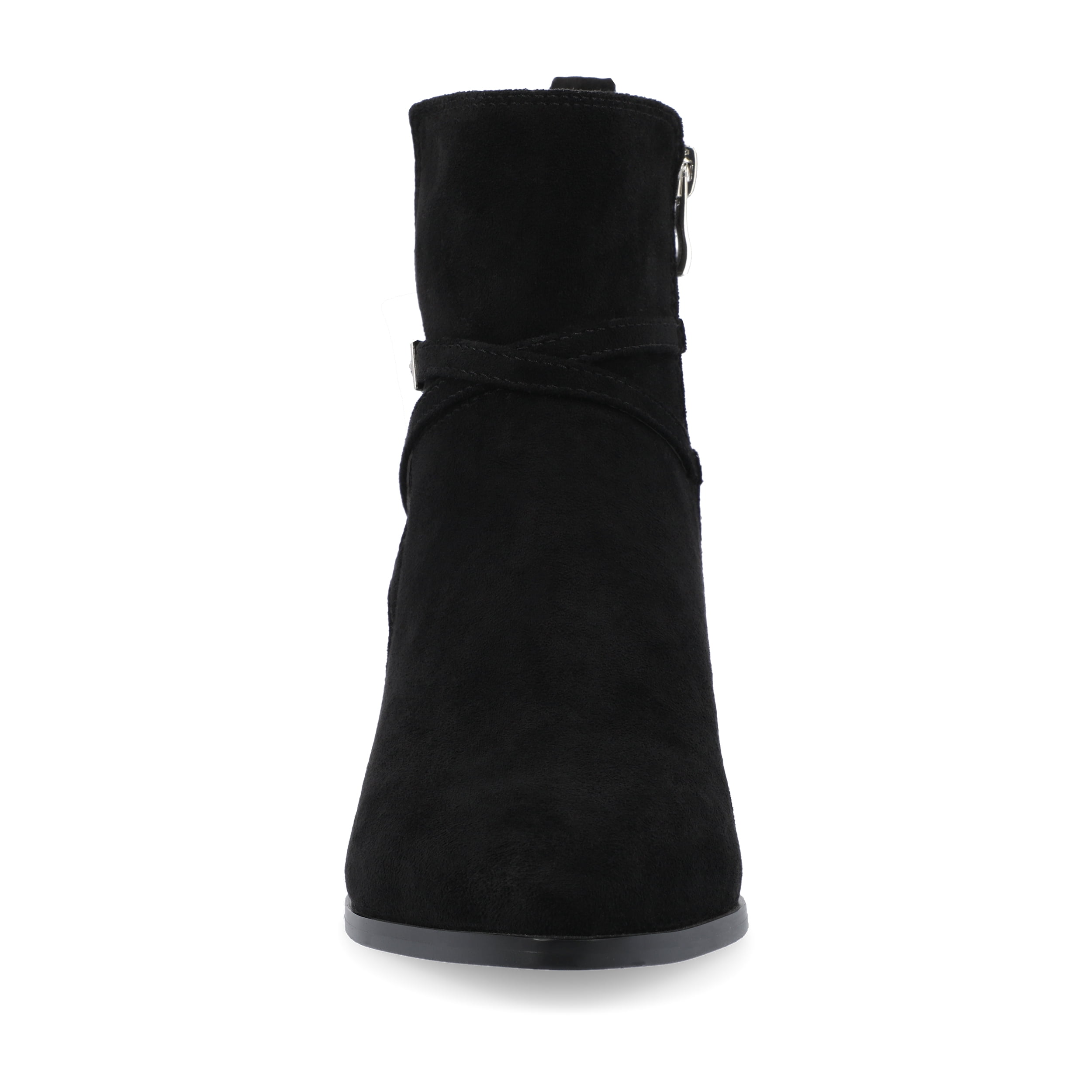 Journee Womens Estelle Stacked Heel Pointed Toe Booties, Widths Available