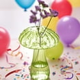 thumbnail image 4 of OIUR Mini Mushroom Shape Vase Colorful Transparent Glass Hydroponic Vase Flower Plant Display Vase Home Decoration, 4 of 7