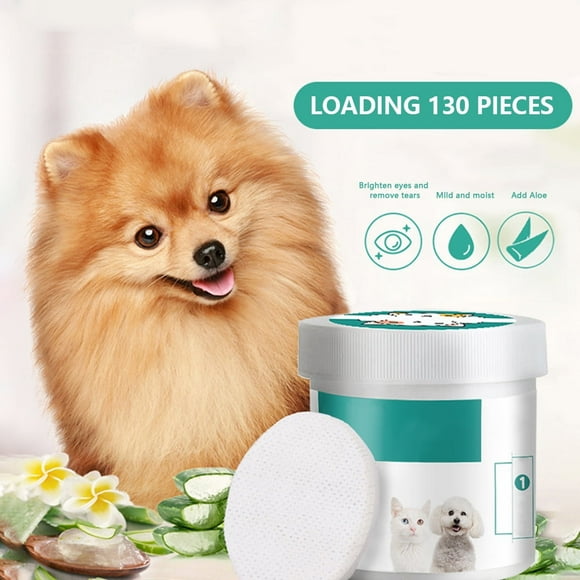 2Pcs Pet Eye Wipes Unscented and Gentle Pet Eye Wipes Dog Tear Stain Wips for Small Dogs and Cats