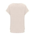 thumbnail image 3 of LIaqionyy Women Shirts Lightweight Sweaters Loose Short Sleeve Tunic Tops Dressy Casual Business Blouses, 3 of 7