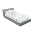 thumbnail image 3 of Ambesonne Retro Fitted Sheet & Pillow Sham Set, Minimalist Arrows, Full, Pale Peach Turquoise, 3 of 3