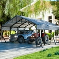 thumbnail image 4 of Tolead Heavy-Duty Galvanized Steel Carport – 20x20 FT All-Weather Shelter for Trucks, Boats & Outdoor Storage, 4 of 6