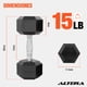 thumbnail image 2 of Par de Mancuernas hexagonales Altera 15 Lbs Neopreno 15 Lbs Fitness, 2 of 7