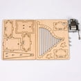 thumbnail image 2 of FUTUREORYY Hand Crank Music Box Wooden Music Box for Family Ornament 1 Set, 2 of 8