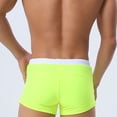 thumbnail image 6 of Men's Sexy Swimming Trunks - Elastic Waist, Zipper Pockets, Side Slits - Quick Dry Nylon/Spandex Beach Surf Shorts, 6 of 8