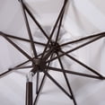 thumbnail image 4 of Safavieh Ramona 9ft Crank Metal Outdoor Umbrella in Beige and White, 4 of 6