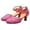 Pink, variant on UTTOASFAY Women's Ballroom Tango Latin Dancing Shoes Sequins Shoes Social Dance Shoes Gold 8.5(40)
