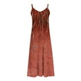 thumbnail image 3 of SCSAlgin Women's Summer Long Dress Spaghetti Strap Tropical V Neck Beach Cami Maxi Dresses, 3 of 4