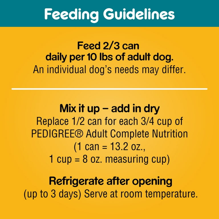 Pedigree Adult Soft Chopped Ground Dinner Chicken Rice Wet Dog Food 13.2 oz Can Walmart