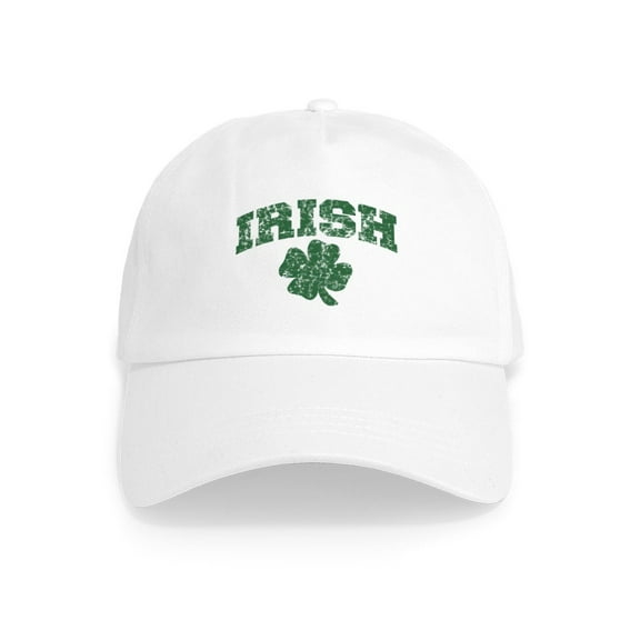 CafePress - Worn Irish Shamrock Cap - Adjustable 100% Brushed Unisex Casual Cotton Baseball Cap, Beige, 1