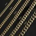 thumbnail image 4 of Mens Heavy Miami Cuban Link Chain Choker 14k Gold Plated Hip Hop Thick Stainless Steel 8mm/10mm/12mm/14mm/16mm Necklace/Bracelet, 4 of 7