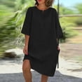 thumbnail image 2 of IROINNID Summer Dresses for Women 2024, Plus Size T-shirt Dresses for Women with Short Sleeve and Round Neck Summer Casual Loose Outfits Dress, 2 of 5