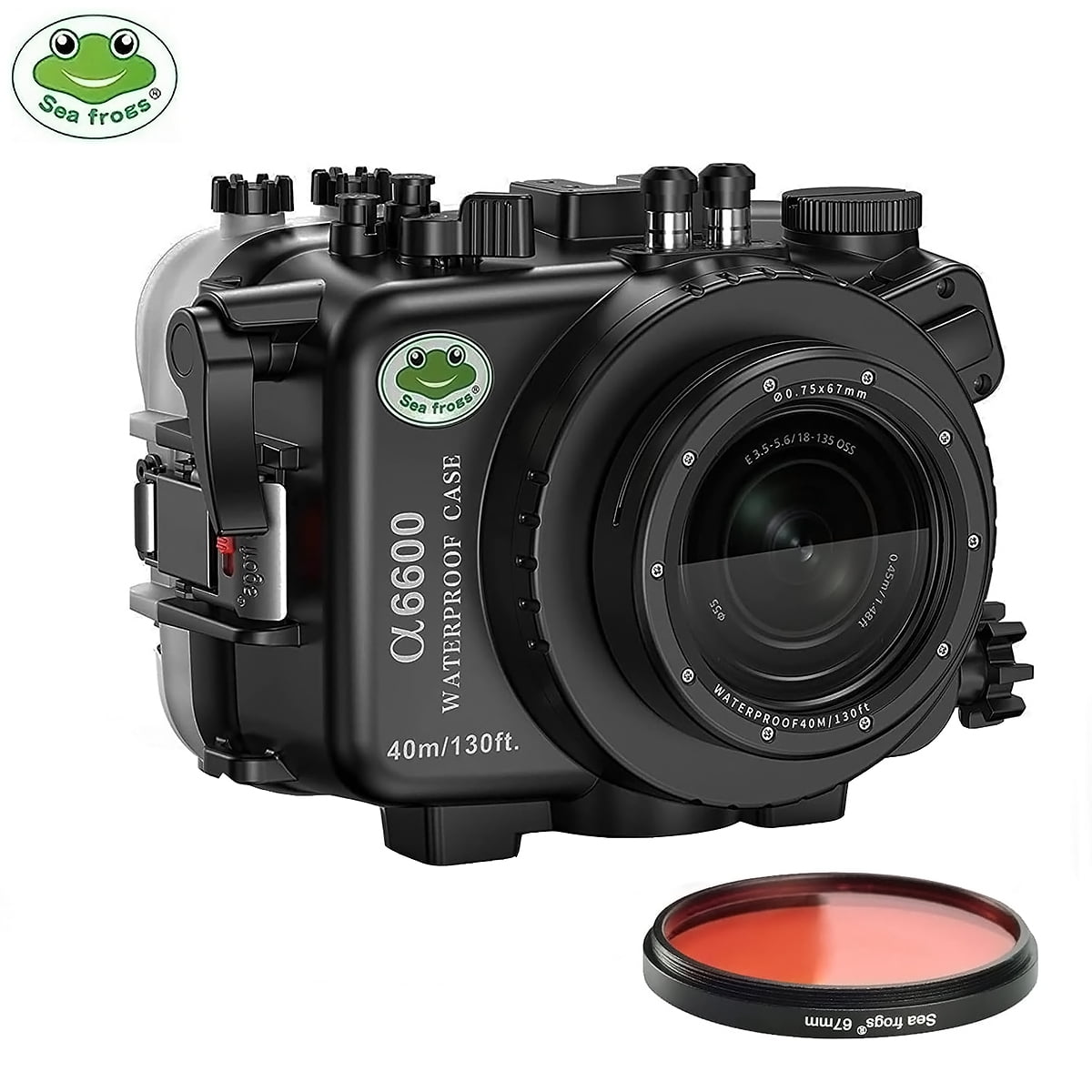 Seafrogs 40M/130FT Camera Waterproof Case Underwater Housing for Sony