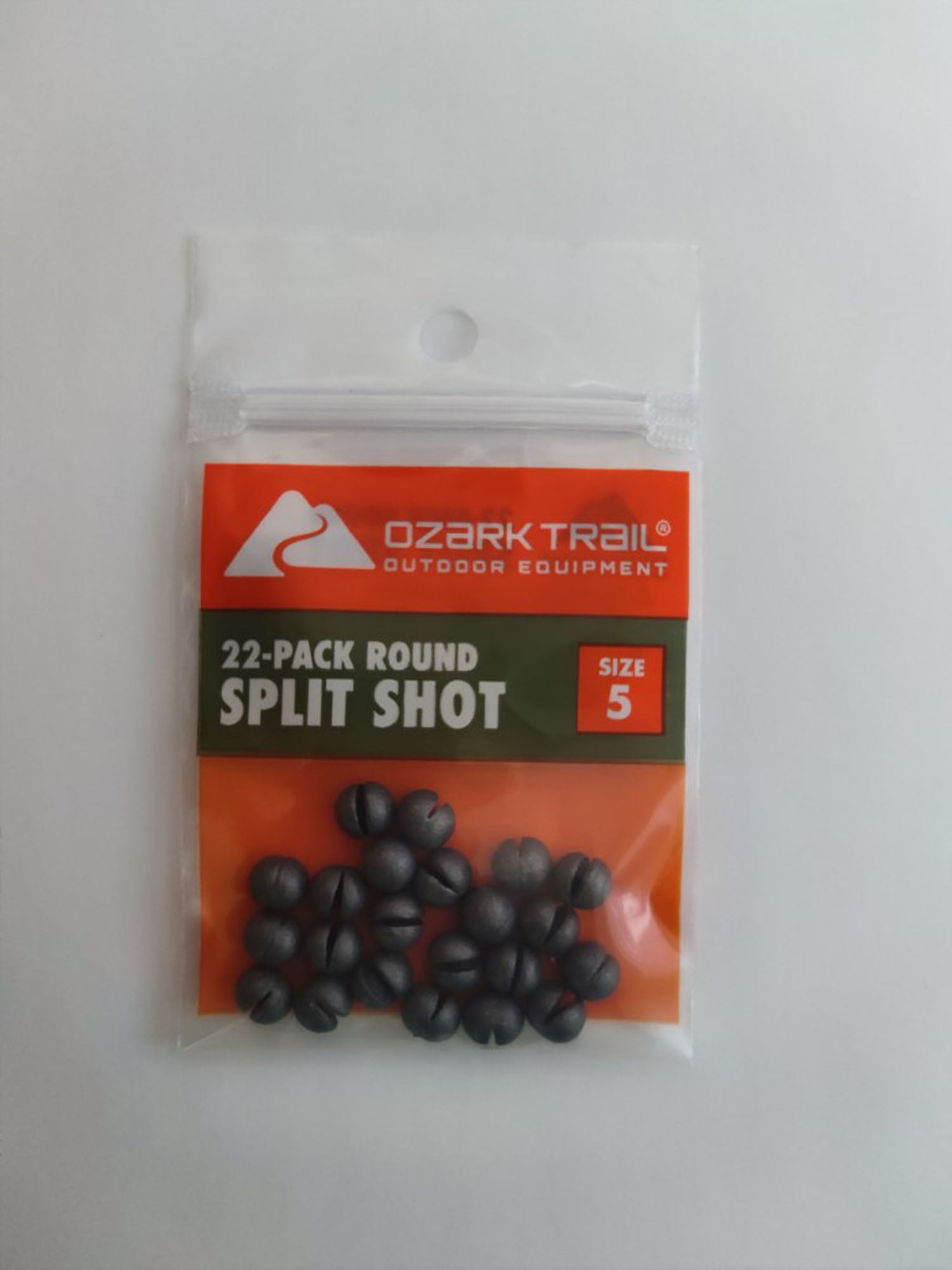 Ozark Trail Round Split Shot Size 5, Fishing Lead Weight, Product Size 0.65x0.75cm