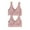 Rose Tan, variant on Paramour by Felina | Body Smooth Seamless Wireless Bralette 2-Pack (Black Cameo Rose, X-Large)