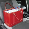 thumbnail image 3 of Home District File Organizer Tote Faux Leather Letter Size, File & Paper Sorter & Organizer, Red, 3 of 9