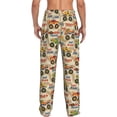 thumbnail image 3 of Uemuo Animal Truck Pattern Men's Wide Leg Palazzo Lounge Pants with Pockets Light Weight Loose Comfy Casual Pajama Pants-Medium, 3 of 9