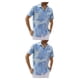 thumbnail image 3 of Sonducket Camisa de playa hawaiana para hombres y mujeres, camiseta informal de manga corta con hojas sencillas, camiseta de ropa de estilo Azul claro METRO 2Conjunto, 3 of 6