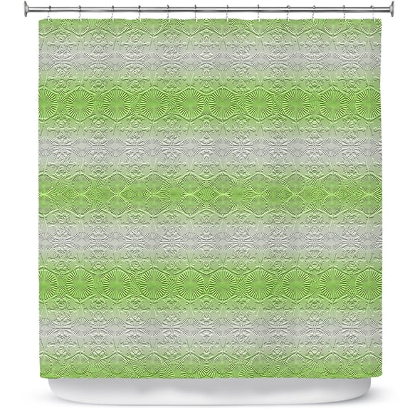 Shower Curtains 70" x 93" from DiaNoche Designs by Susie Kunzelman - North East 2 Soft Lime