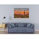 thumbnail image 3 of Lienzo paisaje desértico mexicano al atardecer con cactus saguaro gigante, montañas rocosas y cielo naranja vibrante, decoración del suroeste norteamericano para sala y oficina., 3 of 7