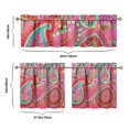 thumbnail image 6 of Paisley Design Kitchen Curtains and Valances Set - 3 Piece Kitchen Curtains Sets with Valance for Windows Rod Pocket Machine Washable Kitchen Decor Decorations (54"x18"+2x27.5"x24"), 6 of 6
