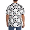 thumbnail image 3 of Uemuo Happy Football Pattern Cotton Linen Short Sleeve Shirts,Casual Lightweight Button Down Shirts,Vacation Beach Summer Tops-4X-Large, 3 of 7