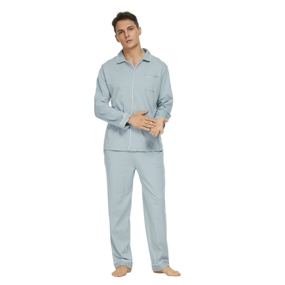 MintLimit Women's Solid Long Sleeve Button Up Shirt and Pants with Pockets Lounge Sleepwear Pajamas Set Pyjamas