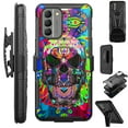 thumbnail image 1 of Compatible with Nokia G400 Hybrid Luxguard Holster Phone Case Cover (Skull Colorful), 1 of 2