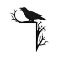 thumbnail image 2 of Holloyiver Halloween Door Corner Sign Decoration, Black Acrylic Door Frame Decoration, Halloween Theme Crow Tombstone Ghost Spider Cat Suitable for Door Corner Window Corner (Right), 2 of 4